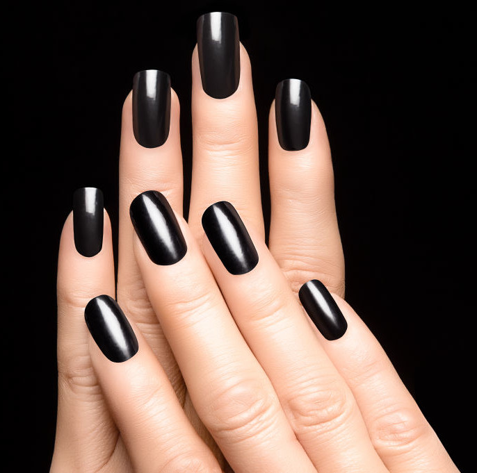 Beautiful Black Nails.